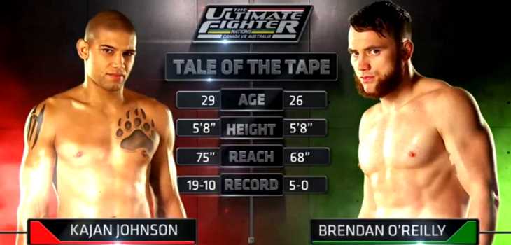 Kajan Johnson vs Brendan O'Reilly TUF Nations ep1