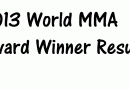 2013 world mma awards