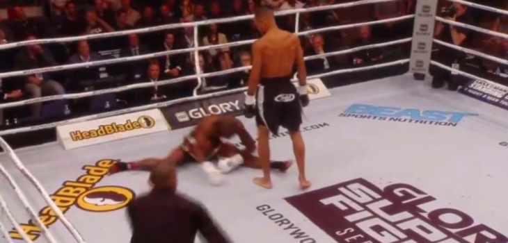 knockout spinning head kick