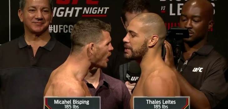 Bisping vs. Leites weigh-in results