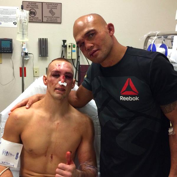 Robbie Lawler and Rory MacDonald Photo From Hospital