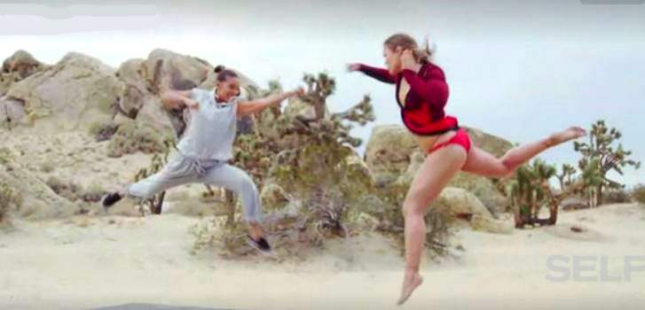 Ronda Rousey jump punch
